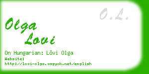 olga lovi business card